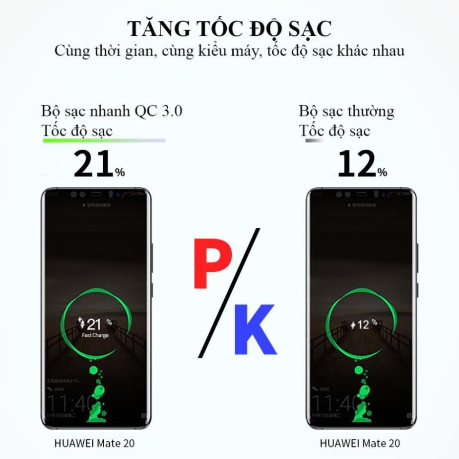 Cốc sạc nhanh QC 3.0 24W cho Iphone Samsung Xiaomi - Củ sạc nhanh QT