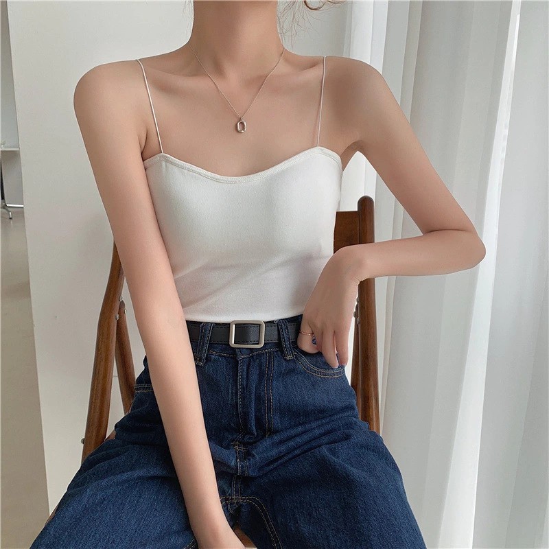 Áo lót cotton IELGY có đệm ngực chống ánh sáng thời trang mùa hè dành cho nữ