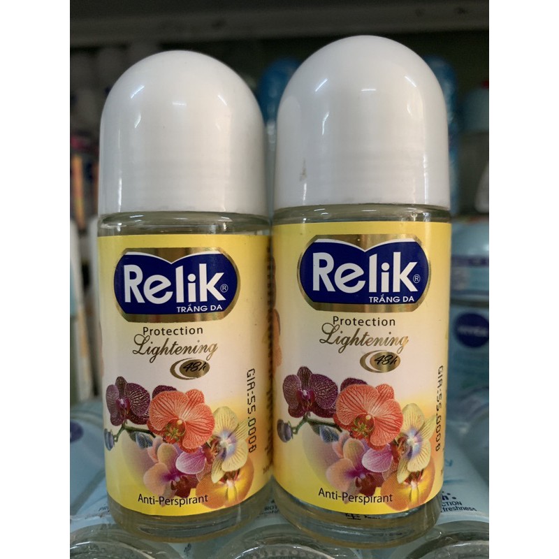 Relik  Lăn Khử Mùi Trắng Mịn Màng Thơm Nồng Nàn 50ml(mầu vàng)