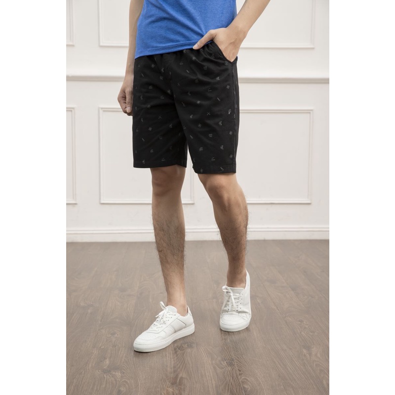 Quần short nam Kwin in họa tiết biển, 4 màu trung tính, from suông nhẹ thoải mái - KSO012S1