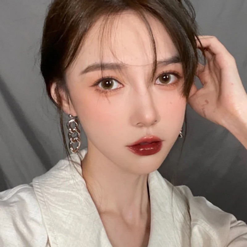 Khuyên Tai Dây Xích Chất Liệu Kim Loại C33 Phong Cách Hàn Quốc