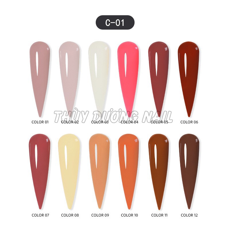 Sơn gel AS chính hãng chai đỏ mã C-01 15ml