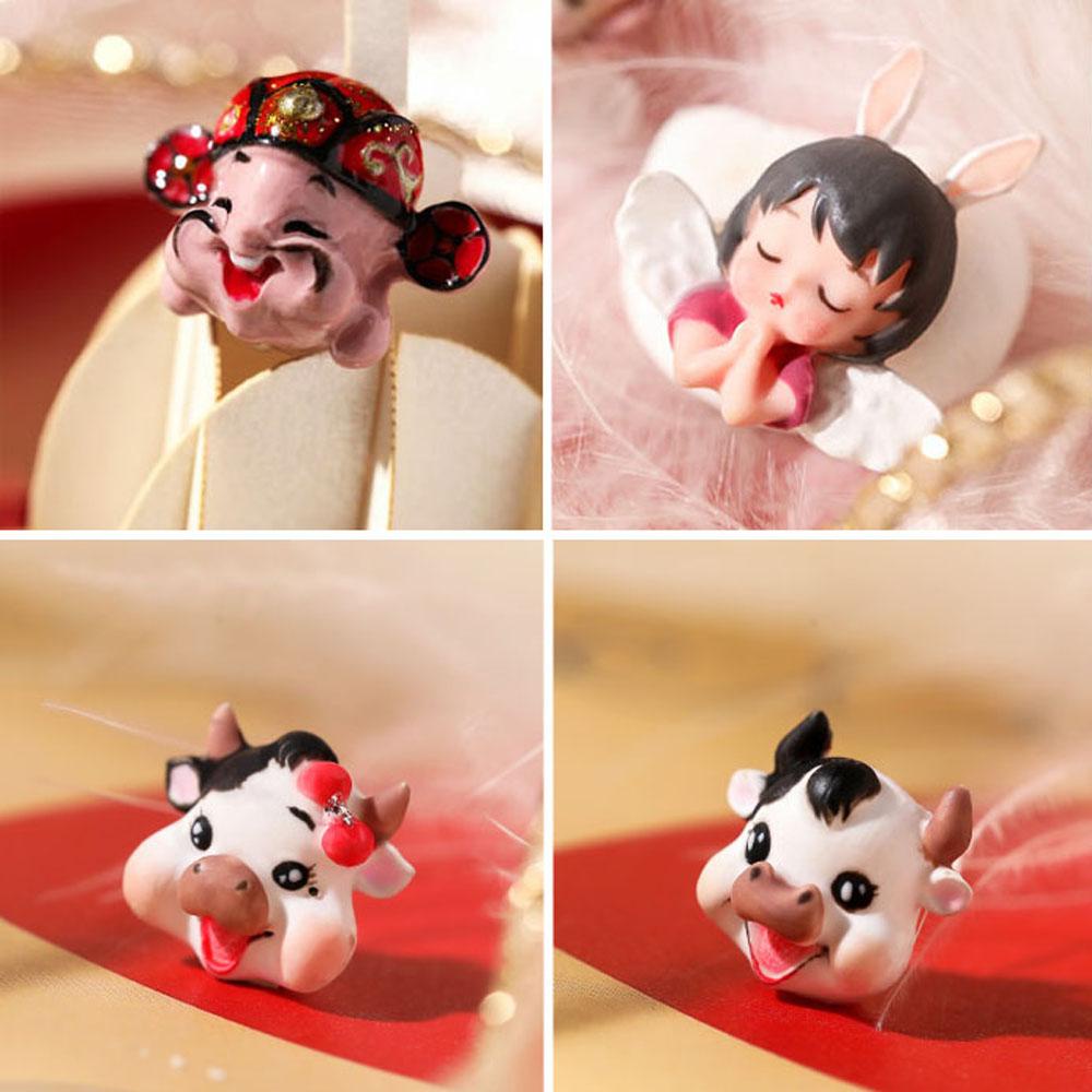 QQMALL Khuôn Silicone Trong Suốt Hình Bò Sữa Trang Trí Móng Tay