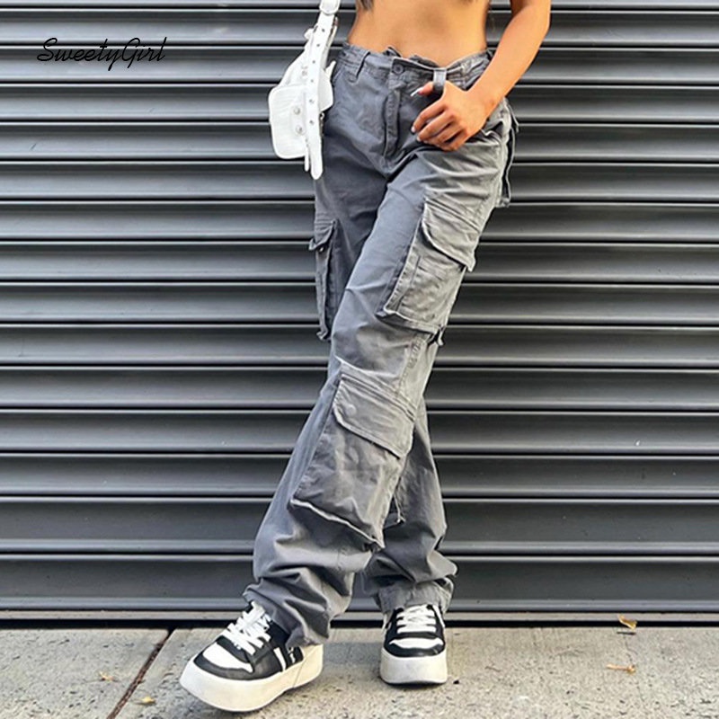 Quần Jean Lưng Cao Dáng Rộng Màu Trơn Thời Trang 2022 Cho Nữ