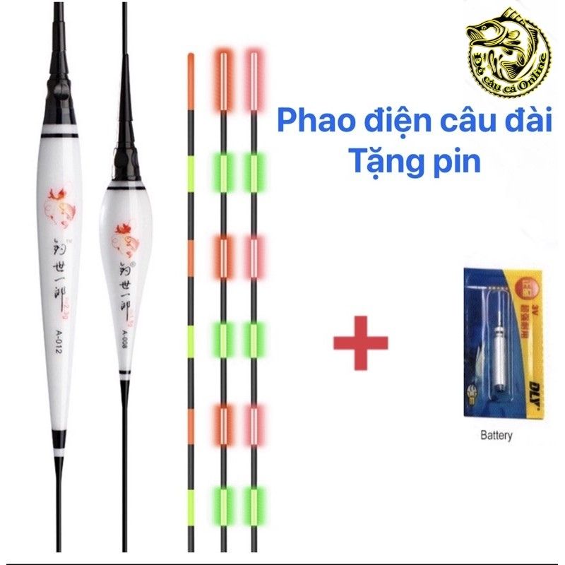 Phao câu đài ngày đêm, Phao điện câu đài Chân dài , Bầu dài , Tăm dài Chuyên Chép , Diếc , Rô