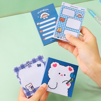 Giấy Note, Giấy Nhớ Ghi Chú Blue Bear Style Cao Cấp ANANStore