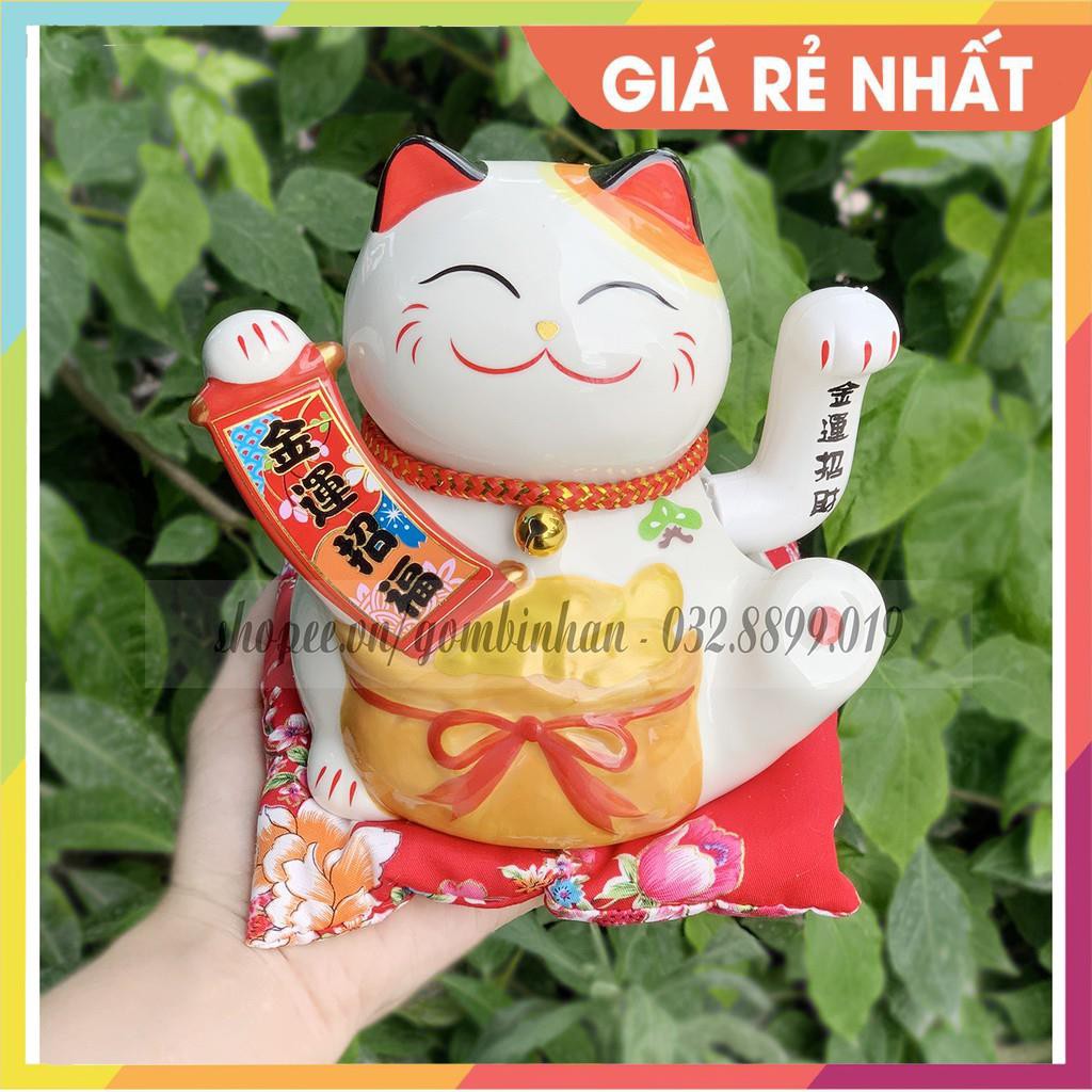 (GIÁ RẺ - SIÊU ĐẸP) Mèo thần tài CAO 16CM , mèo chiêu tài vẫy tay may mắn