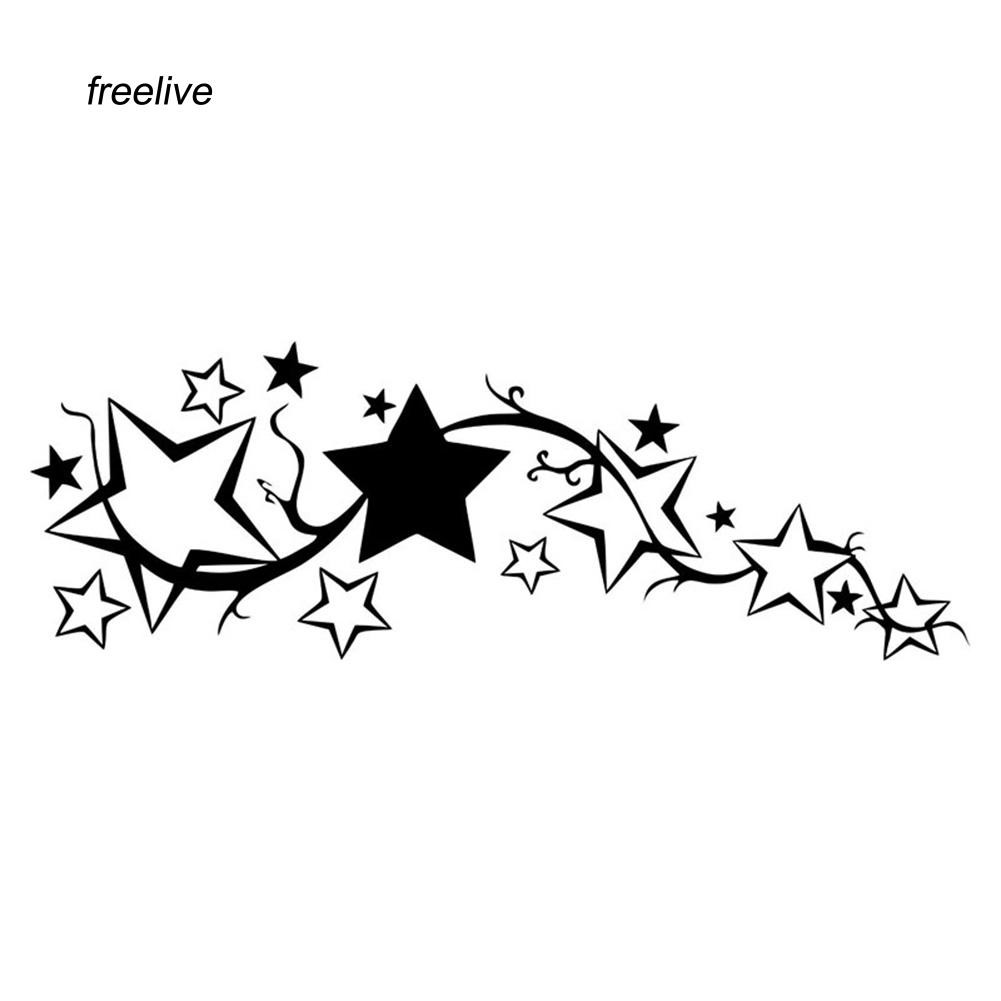 Miếng Dán Phản Quang Hình Ngôi Sao Sáng Bóng Trang Trí Thân Xe Hơi Xe Tải