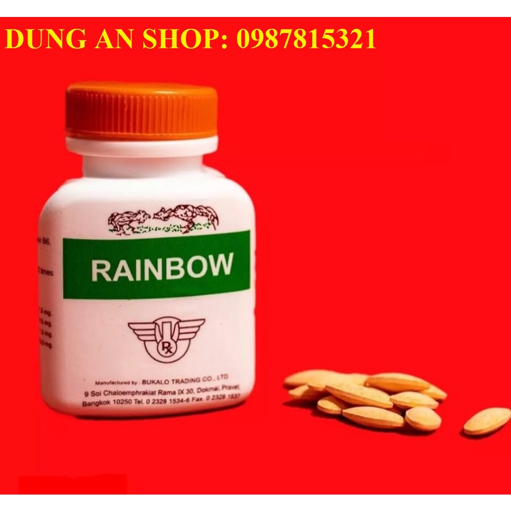 RAINBOW CHO GÀ ĐÁ. Thuốc nuôi gà đá RAINBOW tăng cơ bắp, nở khung xương, giúp cơ bắp săn chắc.