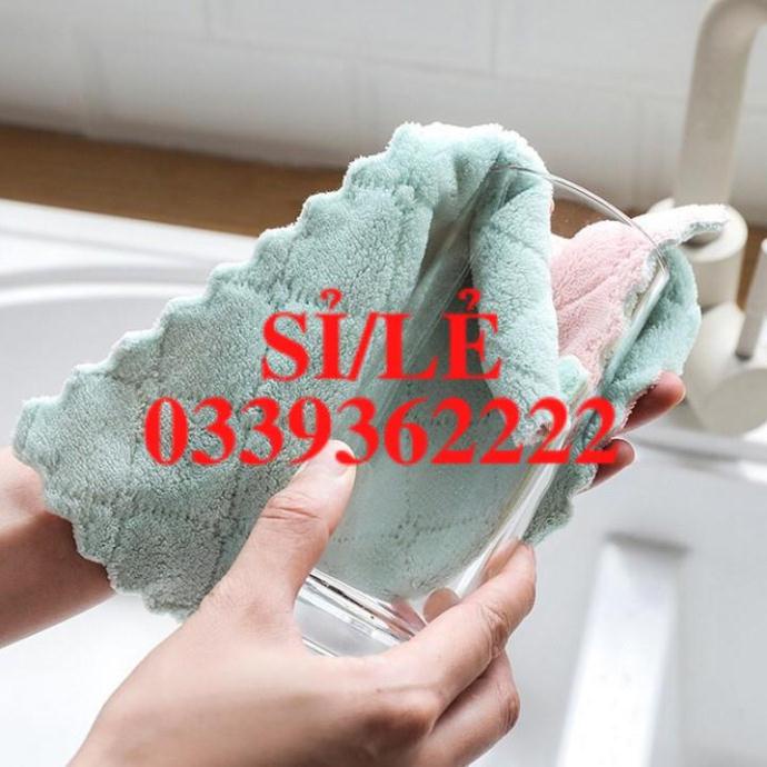 [ COCOLOVE ] Khăn lau tay, lau bếp, lau chén đĩa đa năng 2 mặt siêu thấm 26*16cm (KLT04)