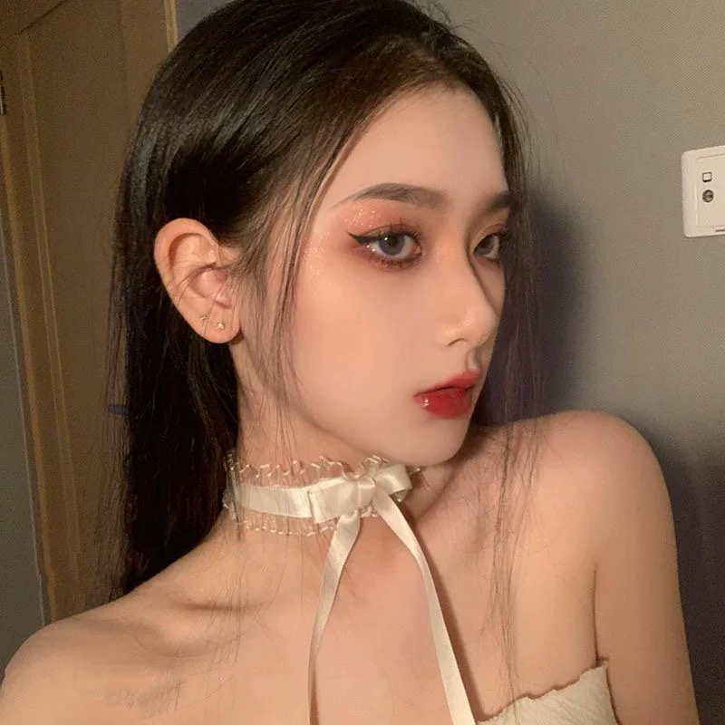 Choker Ren Đính Nơ Phong Cách Hàn Quốc