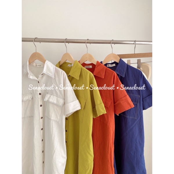 Đầm Váy basic viền chỉ nổi cực xinh D013 (Ảnh thật)