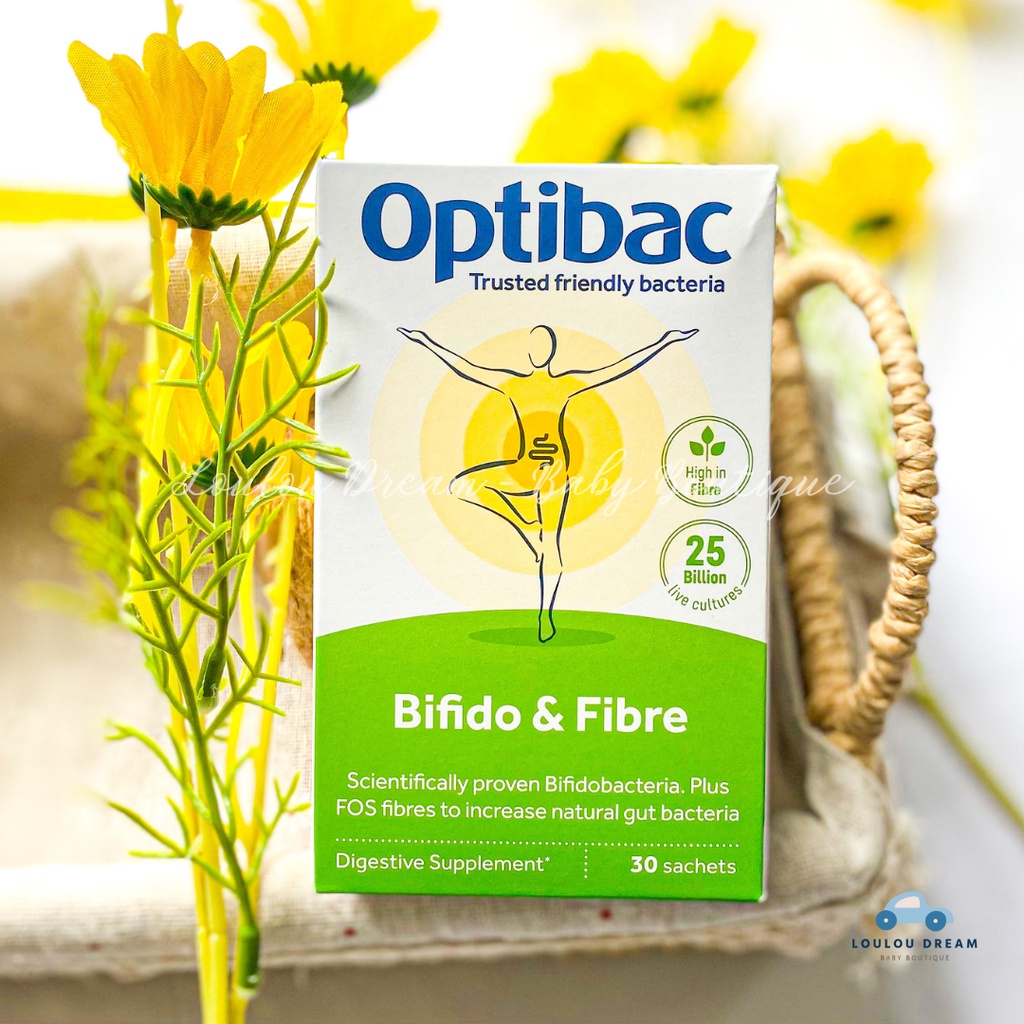 Men vi sinh Optibac xanh lá hỗ trợ cải thiện táo bón hộp 30 gói [CHÍNH HÃNG UK]