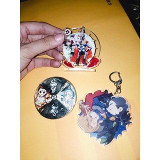 Móc khóa standee enamel pin trang trí couple ThorKi, Na Bính