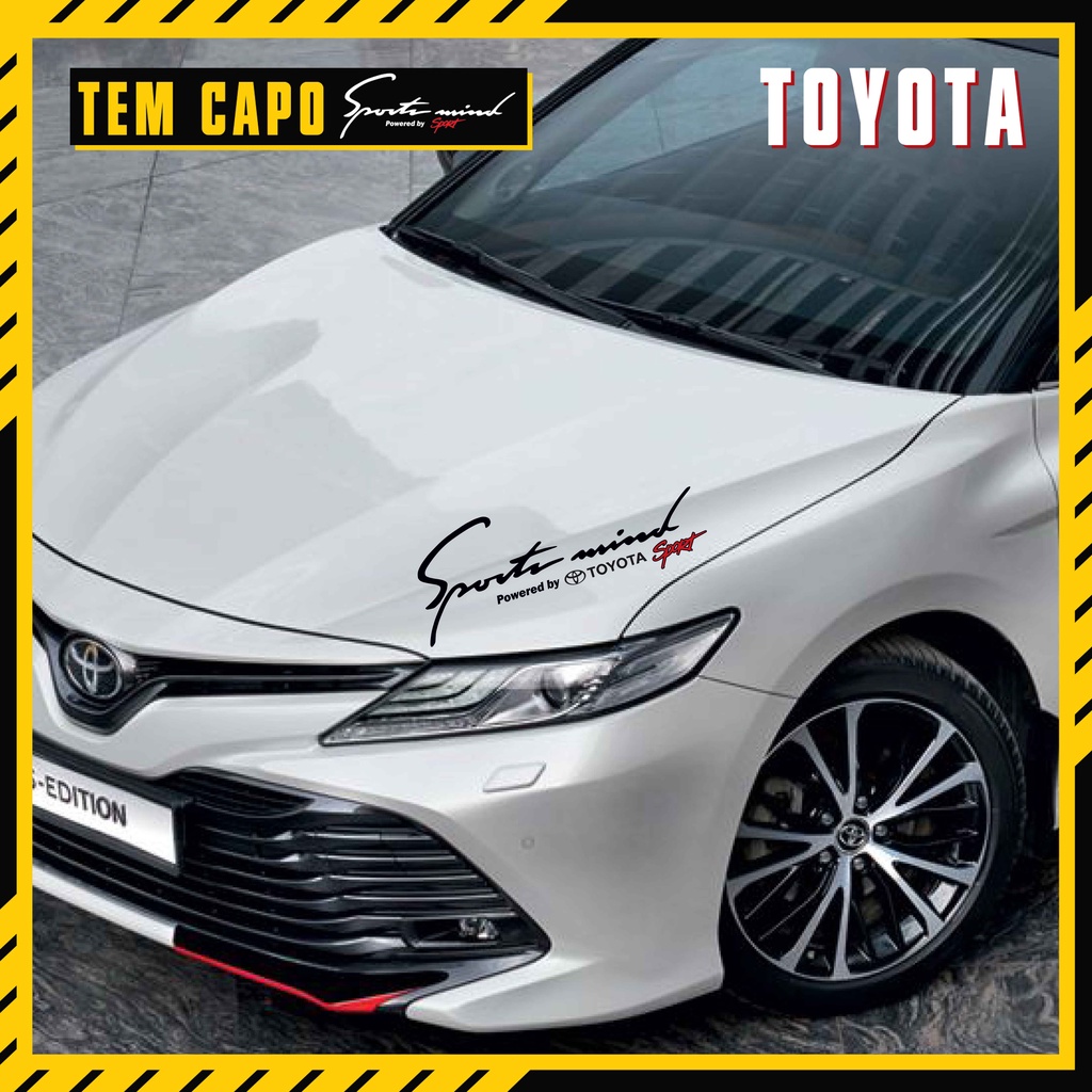 Tem Dán Capo Xe Toyota Chủ Đề Sport Mind | CP04TOY | Tem PVC Cao Cấp