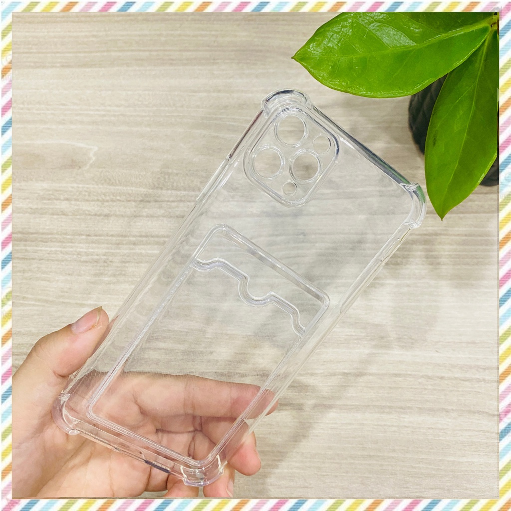 Ốp lưng Iphone có ngăn ví Silicon dẻo bảo vệ camera trong suốt chống sốc 6/6s/7/8/plus/x/xs/xsmax/xr/11/12/13/14/pro/max