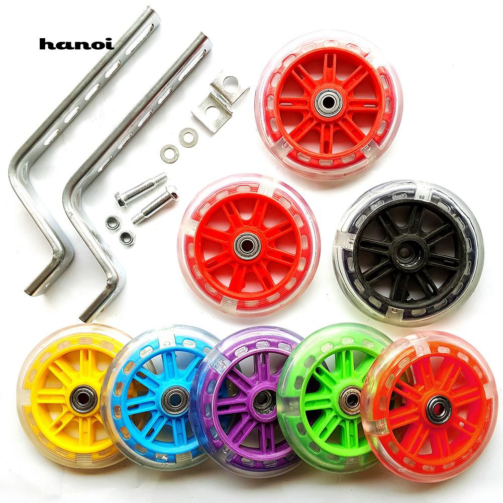 Bộ bánh xe đạp dễ thương có đèn LED 12-20 inch cho trẻ em tập đi xe