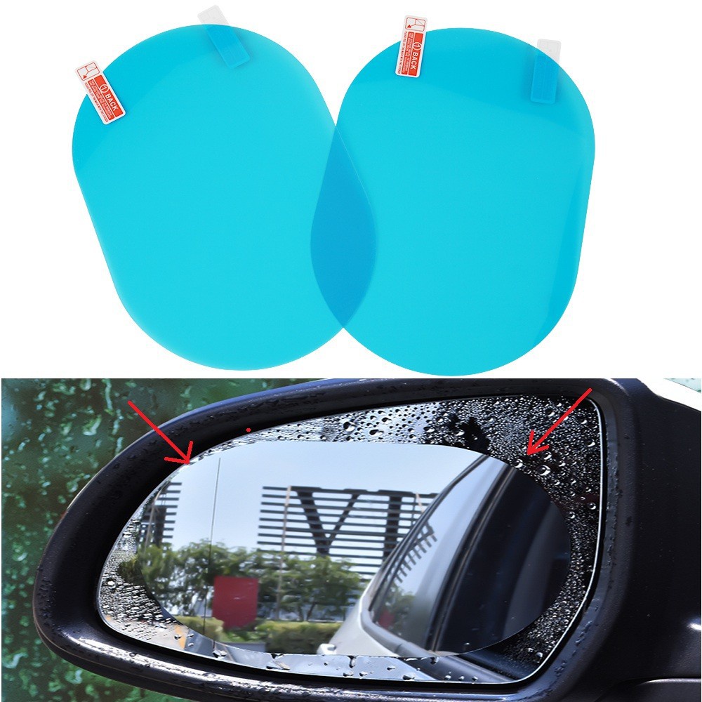 Bộ2 miếng dán chống nước gương kính ô tô, miếng dán chống bám nước gương chiếu hậu nano tiện dụng loại