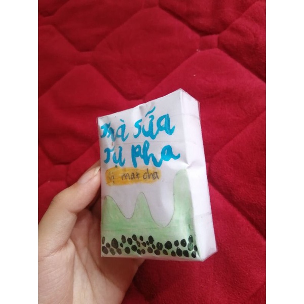 squishy giấy trà sữa tự pha