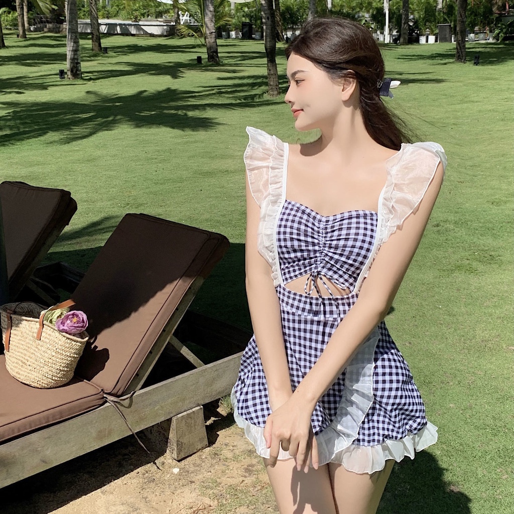 Bộ Đồ Bơi Một Mảnh Che Bụng Thời Trang Mùa Xuân Phong Cách Mới