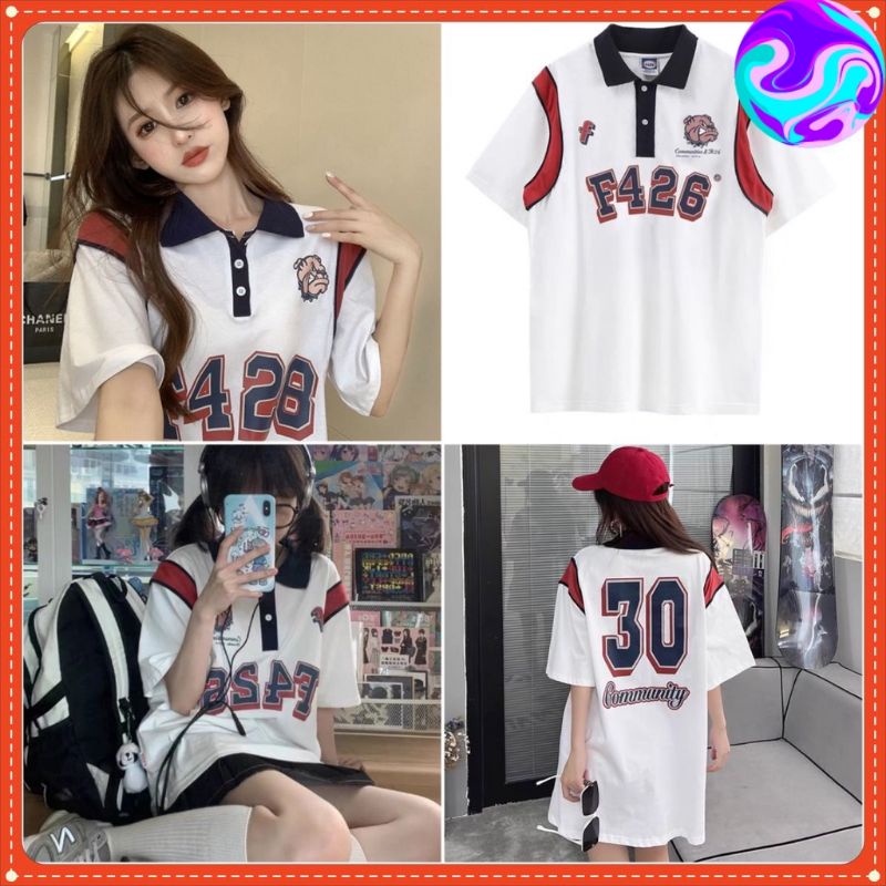 Áo Polo F426 chất bo cotton hàng dầy đẹp, cổ bo dệt ,chất dầy, phối lé cá tính