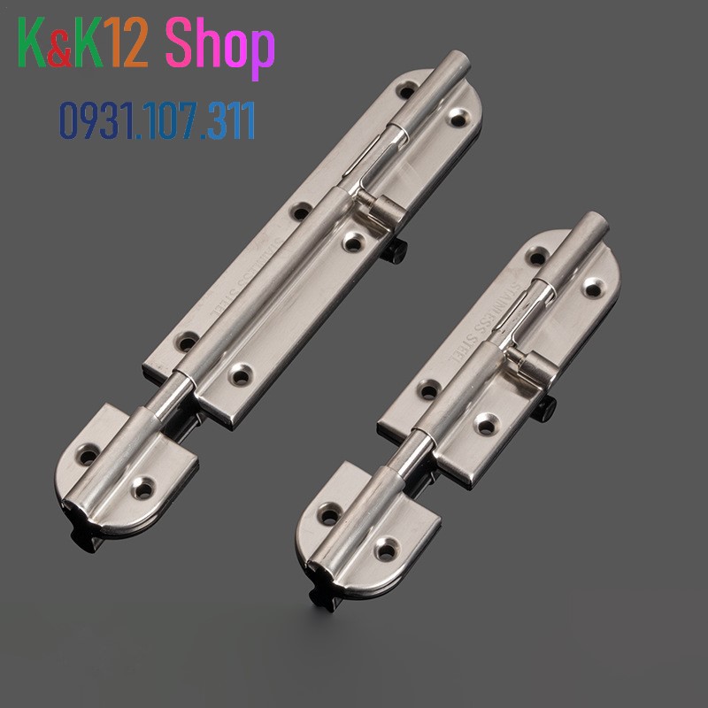 [ Độc quyền] Chốt khóa cửa, then cửa bằng thép không gỉ K07 loại 6 inch