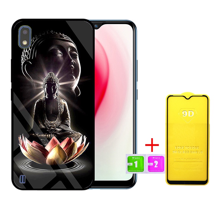 Combo Ốp lưng SAMSUNG A10 + 1 kính cường lực full màn hình, Kính 3D sang trọng Không nhòe, không phai ( Tim shop )