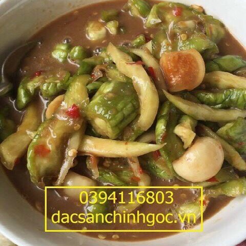 Mắm dưa cà dì cẩn thương hiệu mắm dì cẩn hộp 500g