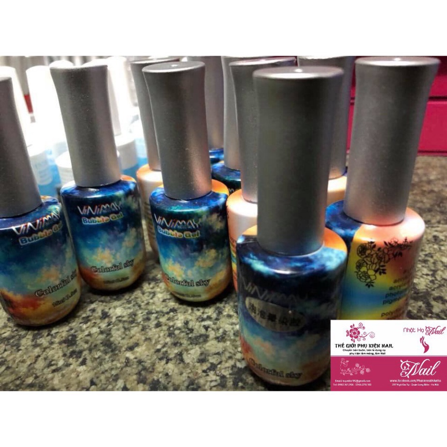 Gel top loang Vinimay trang trí móng làm nail mi