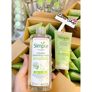[Combo Simple]Tẩy Trang Toner Sửa rửa mặt