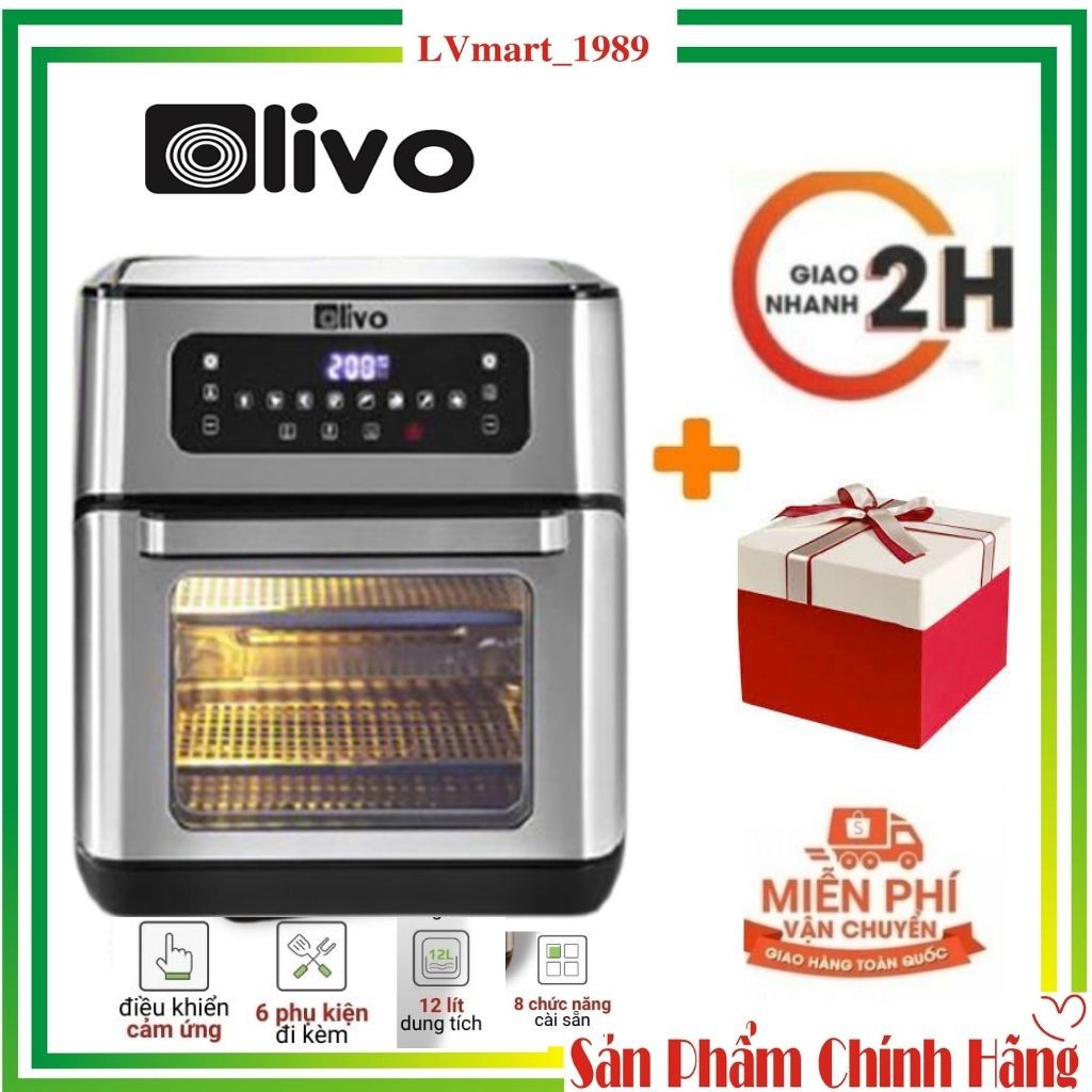 [Mã ELHADEV giảm 4% đơn 300K] [CHÍNH HÃNG] Nồi Chiên Không Dầu OLIVO AF12 - Thương Hiệu Mỹ