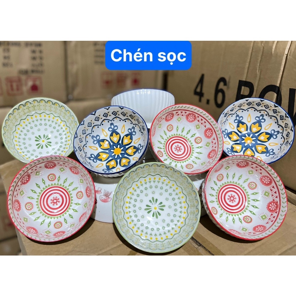 Chén Bát Ăn Cơm Họa Tiết Bohemian Decor Siêu Xinh