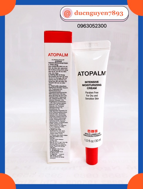 KEM DƯỠNG DA ATOPALM 30ml
