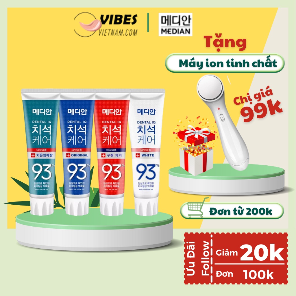 Kem Đánh Răng Median 93% Hàn Quốc Dental IQ  - Vibesvietnam