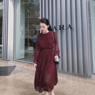VÁY MAXI VOAN CHẤM BI 3 MÀU