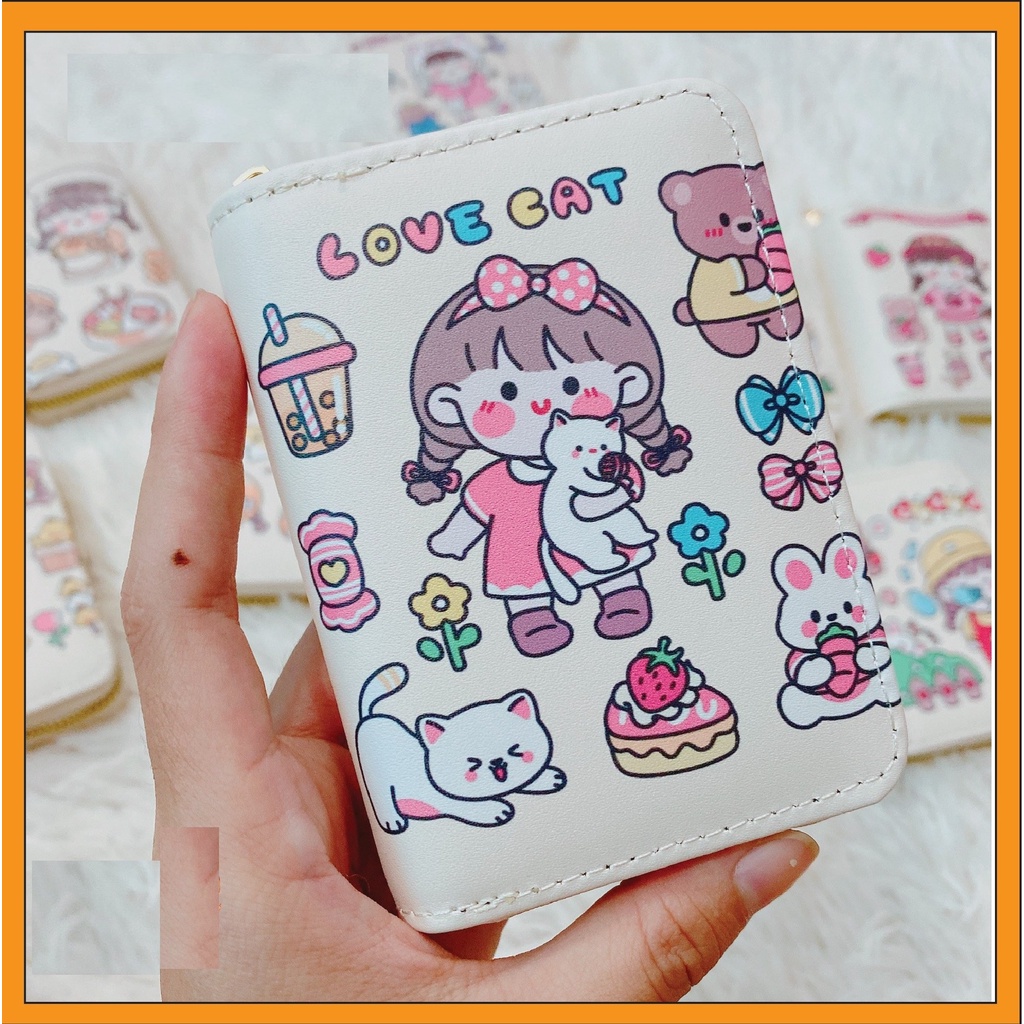 VÍ CẦM TAY KHÓA KÉO CÔ GÁI CHIPI