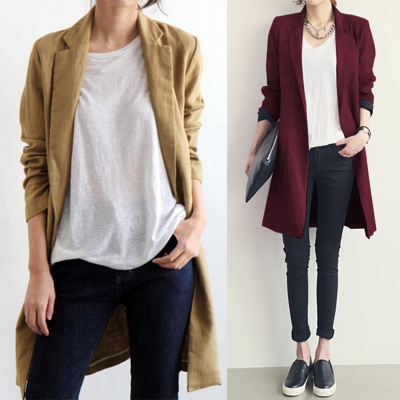 🎀🎀 Women Solid Color Casual Long Sleeve Jacket Plus Size🎀🎀 | BigBuy360 - bigbuy360.vn