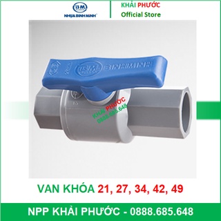 VAN KHÓA ỐNG NƯỚC NHỰA PVC BÌNH MINH BM PHI SIZE 21, 27, 34, 42, 49 CHÍNH HÃNG, GIÁ TỐT, GIÁ RẺ - KHẢI PHƯỚC ELECTRIC
