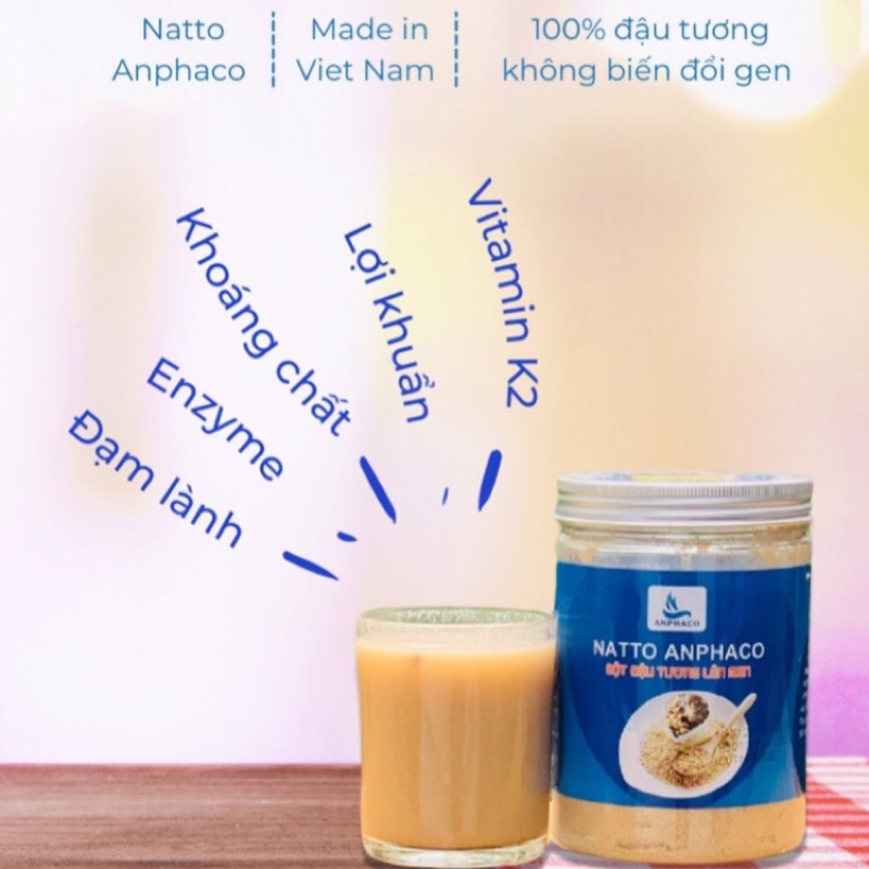 Healthy food - 500 gr đậu tương lên men Natto Anphaco (1 hủ bột và 1 hủ viên tía tô), &lt;keto, thực dưỡng, ăn chay&gt;