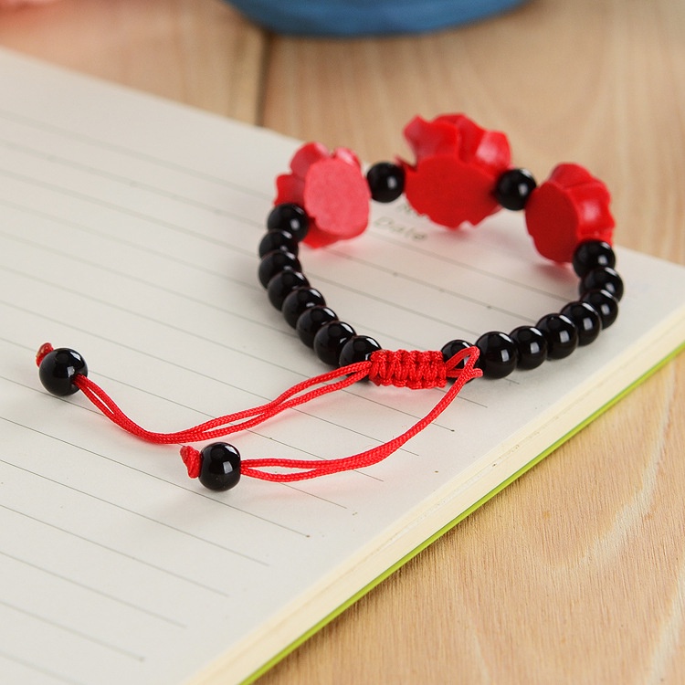 Vòng đeo tay khắc hoa hồng thời trang cho nữ