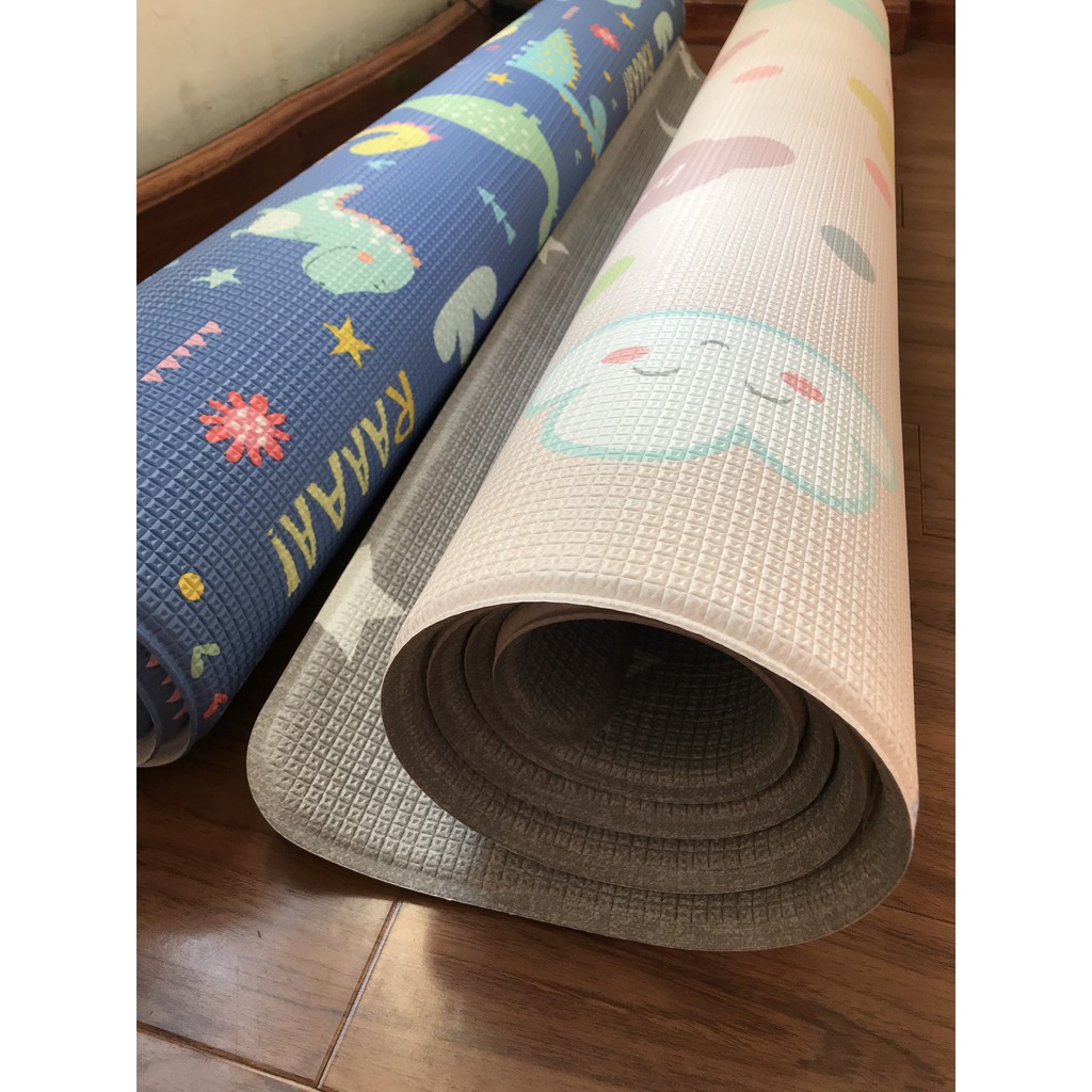 &lt;FREE SHIP&gt;KT 1m4x1m8 Thảm 100% Silicone Babycare-Parklon hình Happy Cloudy