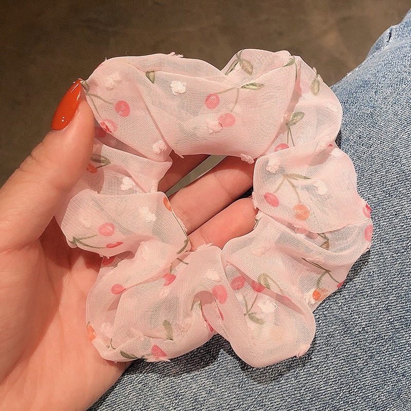 Dây cột tóc họa tiết quả cherry dễ thương thời trang cho nữ