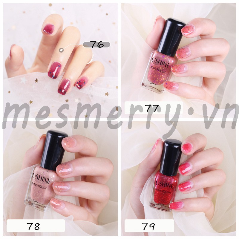 Sơn móng tay dạng gel gồm 71 màu sắc dung tích 10ml  USHINE