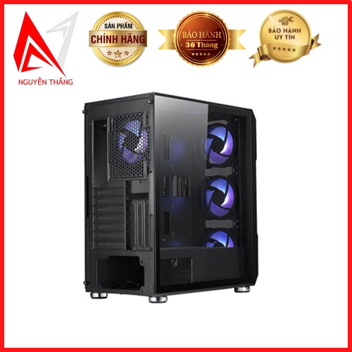 Vỏ Case máy tính JETEK SQUID Z4 (E-ATX Tower/Màu Đen) tặng 3 fan led