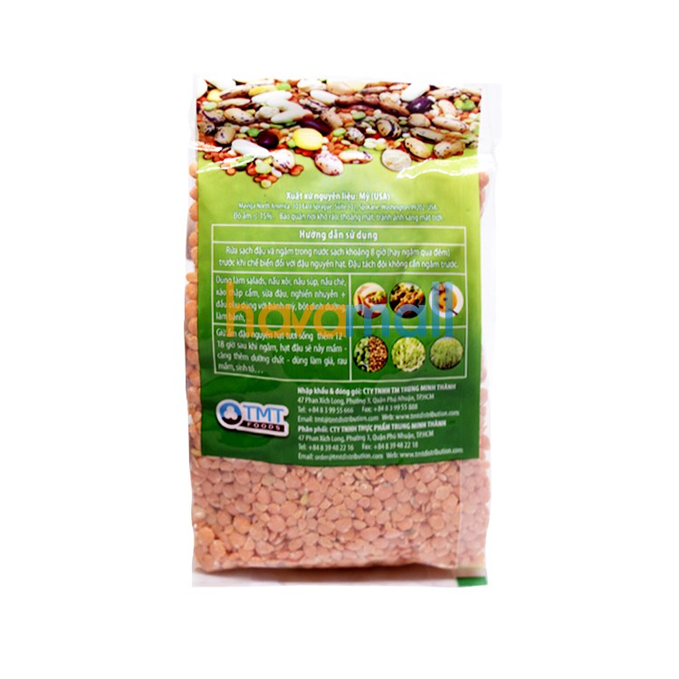 [HÀNG CHÍNH HÃNG] Đậu Lăng Đỏ Tách Đôi Hữu Cơ - Dehulled Red Lentils Organic