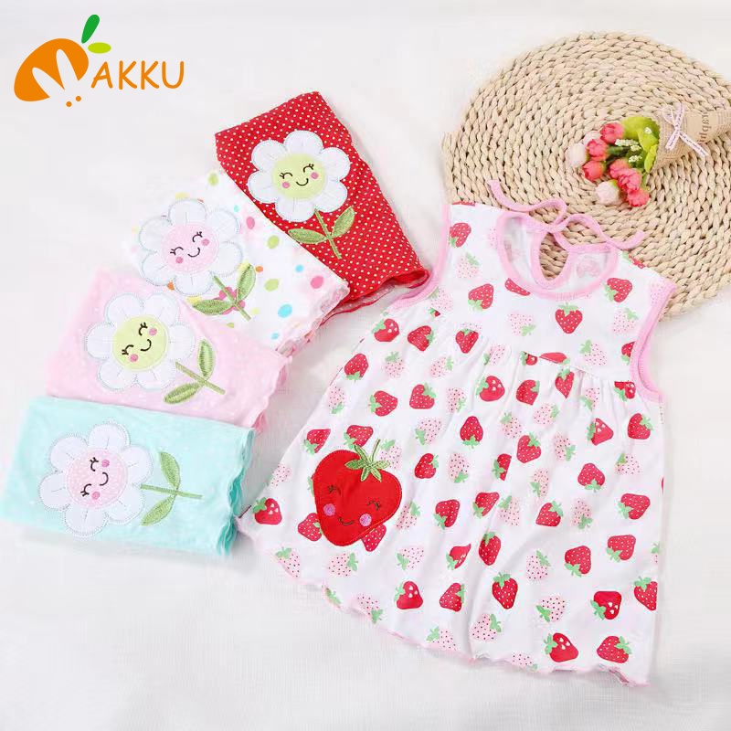 Đầm Cotton Màu Kẹo Dễ Thương Thời Trang Cho Bé Gái