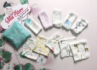 Set 10 khăn sữa sợi tre aden