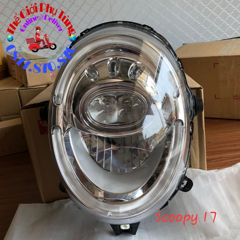 Pha (Chóa) đèn Scoopy 2017-2020 Zin Honda Thái Lan - 33110-K93-T02
