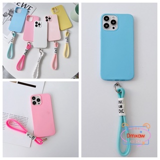 Ốp Điện Thoại TPU Dẻo Màu Sắc Ngọt Ngào Kèm Dây Đeo Chống Thất Lạc Cho Samsung Galaxy J8 J6 Plus A6 + 2018 J7 J5 Pro 2017