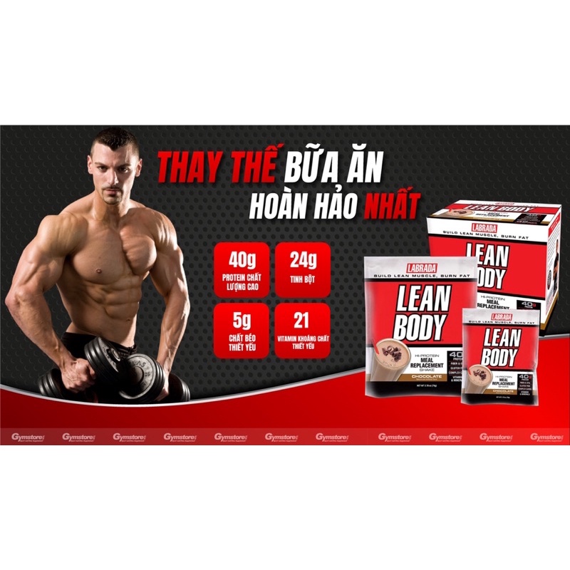 Bữa ăn Healthy Labrada LeanBody MRP 2.780z  nhập khẩu Mỹ - Gymstore cung cấp năng lượng, đảm bảo dinh dưỡng